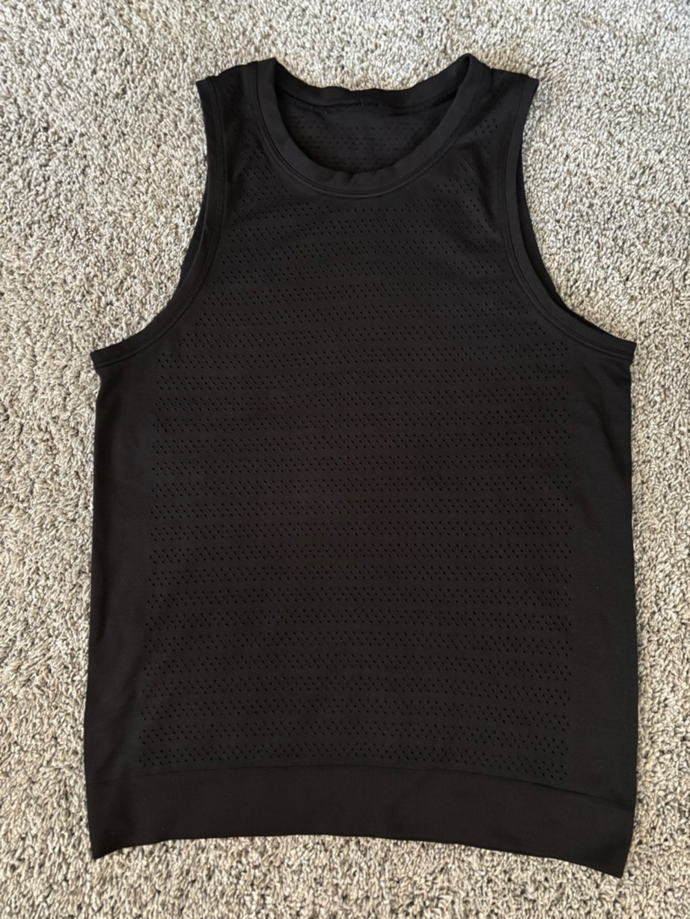 Lululemon Women’s Crewneck Ventilated Black Athletic Tank Top Size S